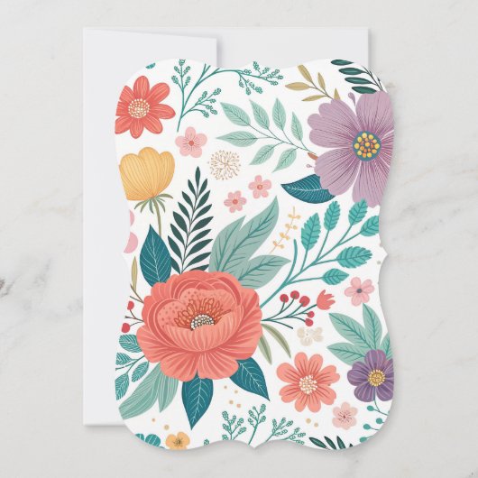 Vibrant Floral All-Over Print Pattern (Back)