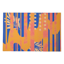 Vibrant floral and geometric design