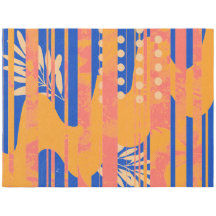Vibrant floral and geometric design