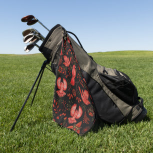  Vibrant floral and leafy pattern designs Golf Towel