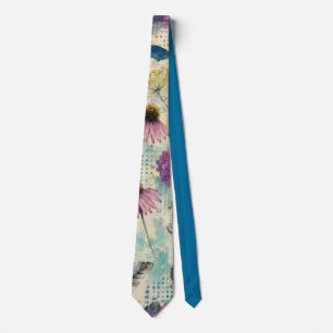 Vibrant Floral Aquatic Dream Neck Tie