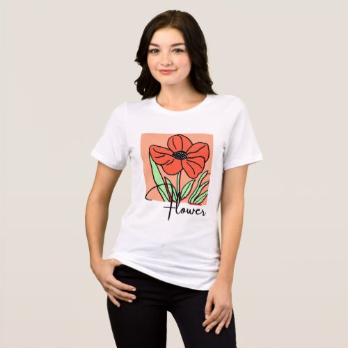 Vibrant Floral Art Tri_Blend Shirt