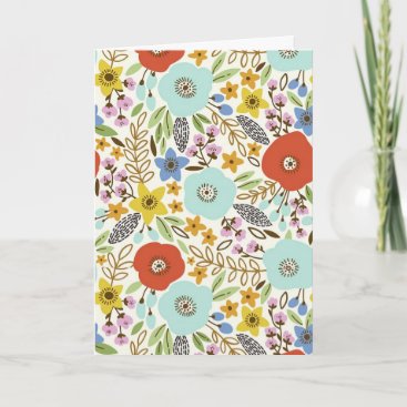 Vibrant Floral Birthday Card