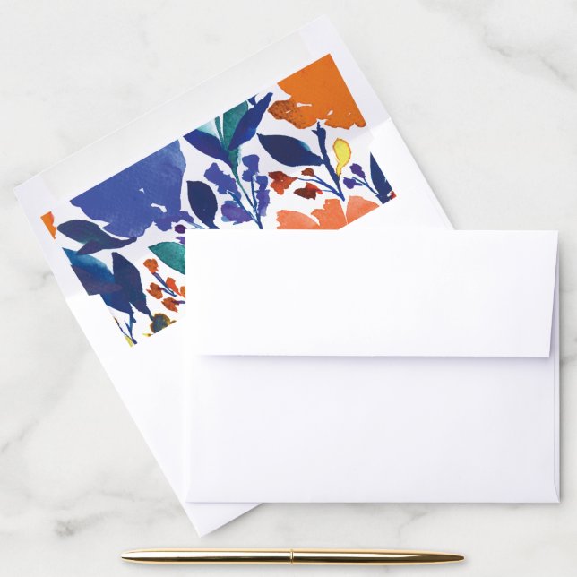 Vibrant Floral Blossom Envelope Liner (Desk)
