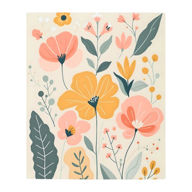 Vibrant Floral Bouquet,Boho bedroom wall art (Front)