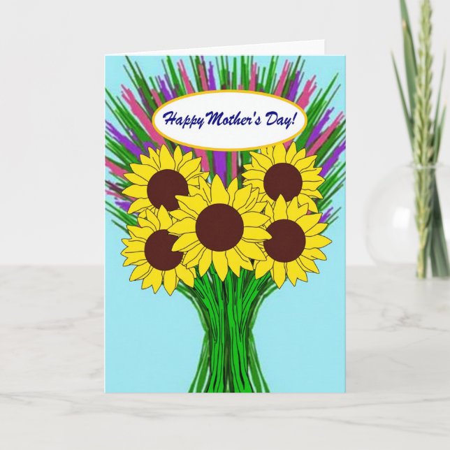 Vibrant Floral Bouquet Card (Front)