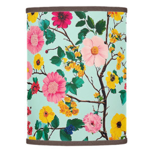 Vibrant Floral Branches Pattern Lamp Shade