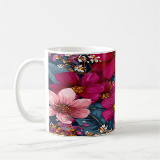 Vibrant Floral Burst Pattern Coffee Mug