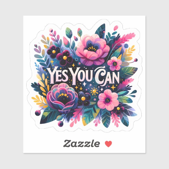 Vibrant Floral Celebration of Strength Sticker (Sheet)