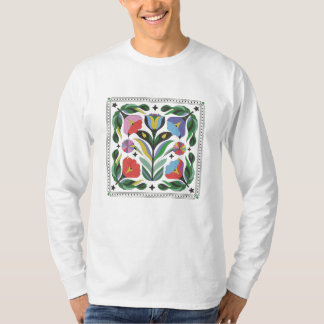 Vibrant Floral Design - Colorful Flowers & Leaves T-Shirt