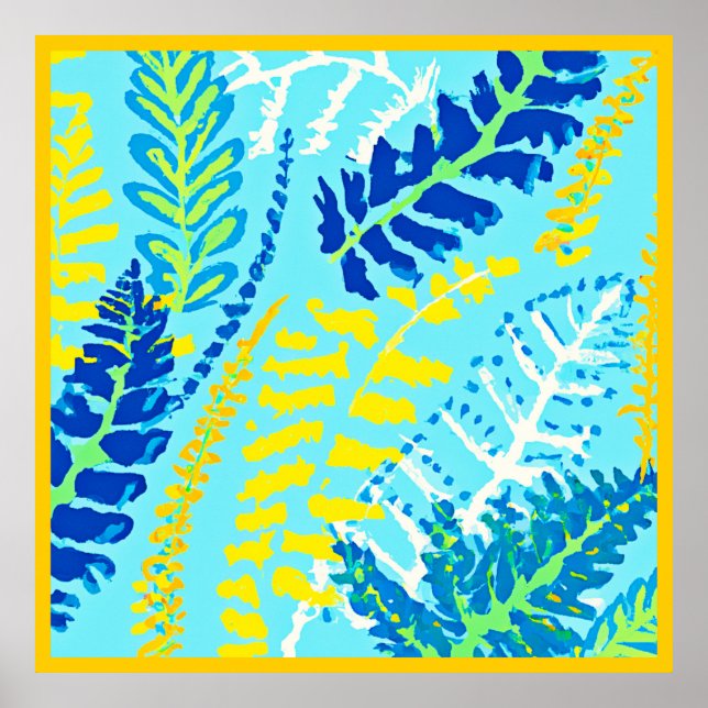 Vibrant Floral Design Poster (Front)