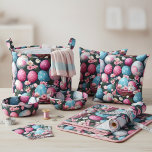 Vibrant Floral Easter Eggs Garden Pattern Fabric