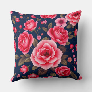 Vibrant Floral Elegance Pillow