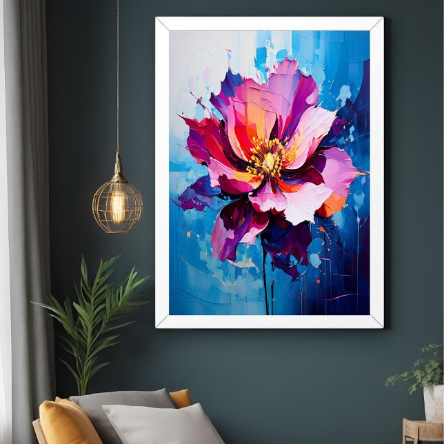 Vibrant Floral Explosion Abstract Flower Art Poster (Creator Uploaded)