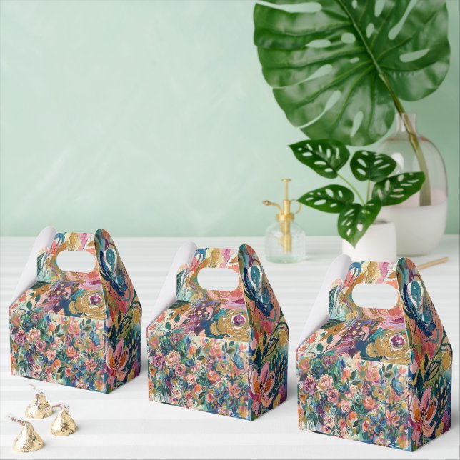 Vibrant Floral Favour Box (Multiple)