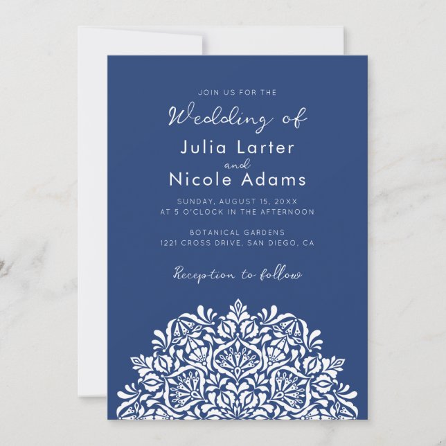 Vibrant Floral Fragrance Delight Mandala Wedding Invitation (Front)