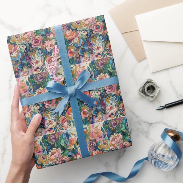 Vibrant Floral Garden Wrap Wrapping Paper (Gifting)