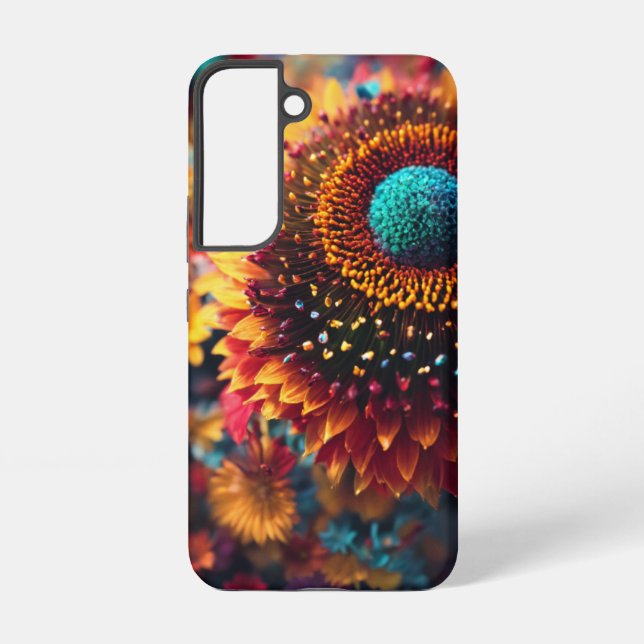 Vibrant Floral Glow Design Samsung Galaxy Case (Back)