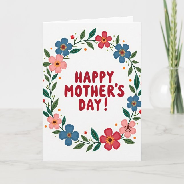 Vibrant Floral Greeting Card (Front)