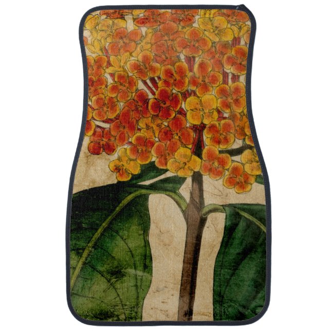 Vibrant Floral I Car Floor Mat (Front)