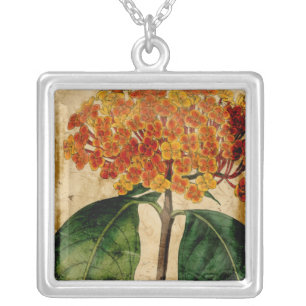 Vibrant Floral I Silver Plated Necklace