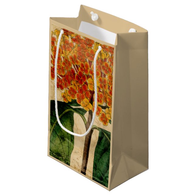 Vibrant Floral I Small Gift Bag (Front Angled)