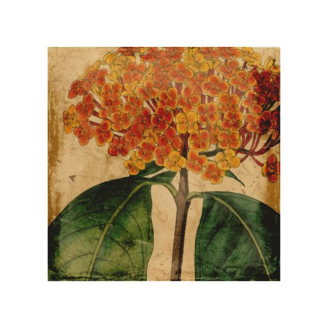 Vibrant Floral I Wood Wall Art (Front)