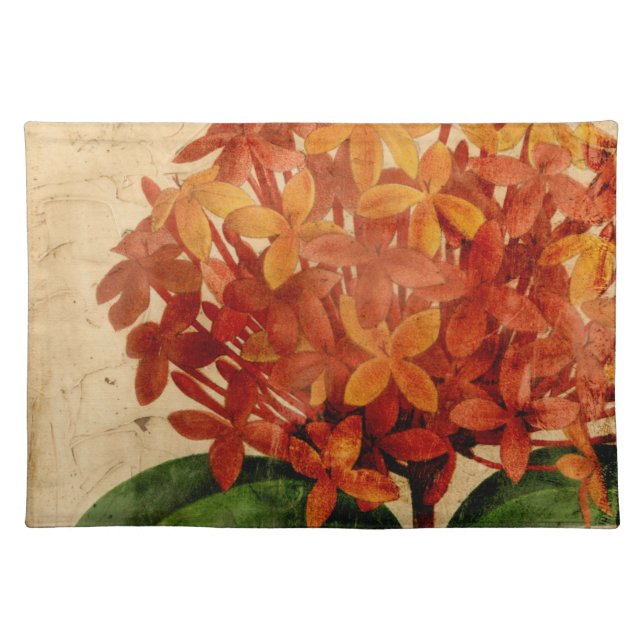 Vibrant Floral III Cloth Placemat (Front)