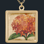Vibrant Floral III Gold Plated Necklace<br><div class="desc">Floral</div>