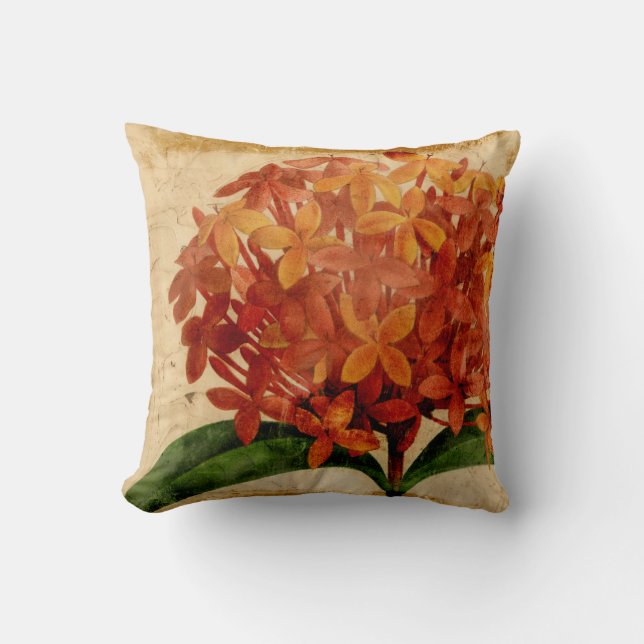 Vibrant Floral III Throw Pillow (Front)