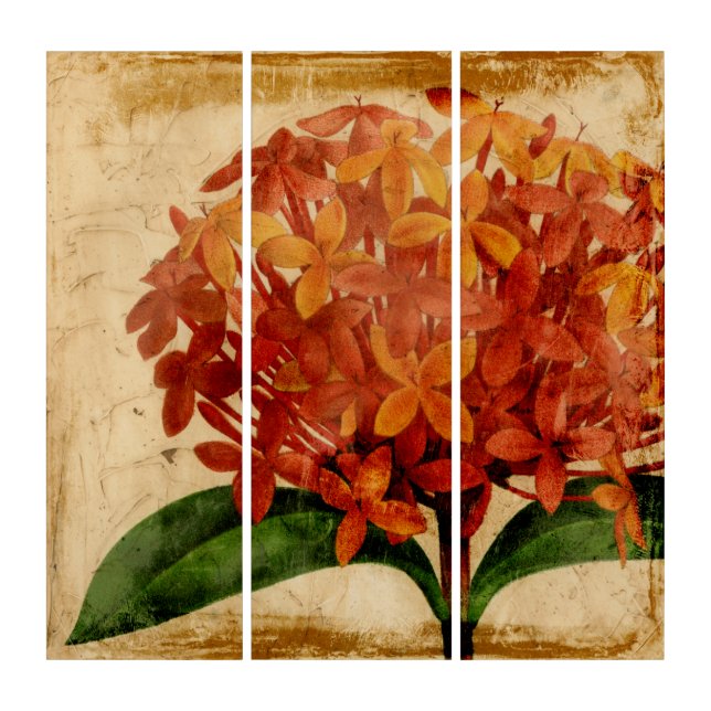 Vibrant Floral III Triptych (Front)
