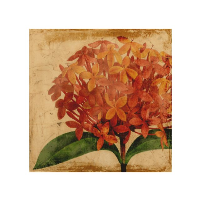 Vibrant Floral III Wood Wall Art (Front)