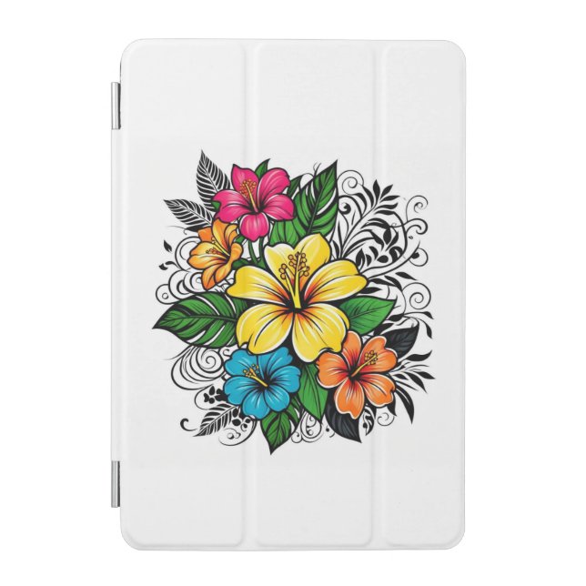 Vibrant Floral iPad Mini Cover (Front)
