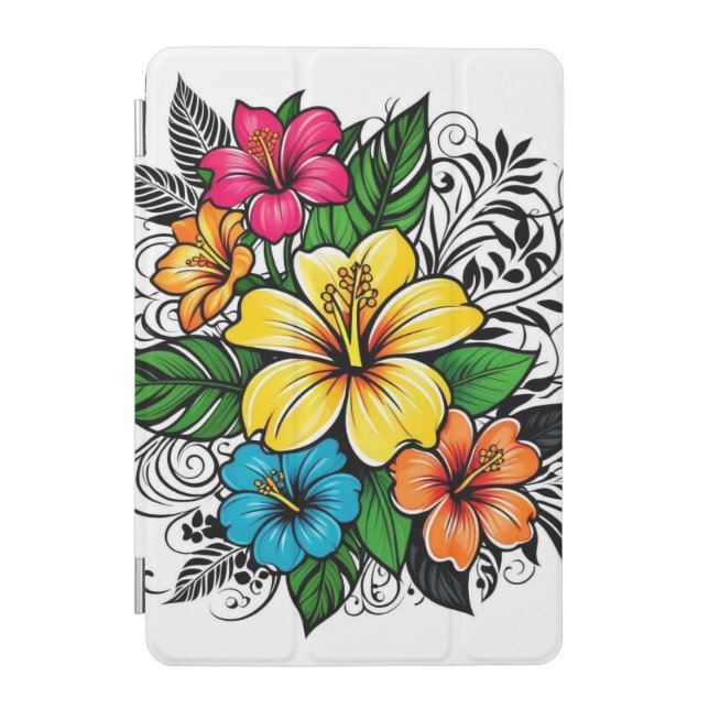 Vibrant Floral iPad Mini Cover (Front)