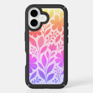 Vibrant Floral iPhone 16 Case – Colorful Hand-Pain