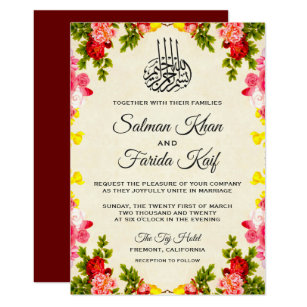 Arabic Wedding Invitations Zazzle