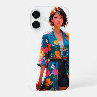 Vibrant Floral Kimono iPhone 16 Case