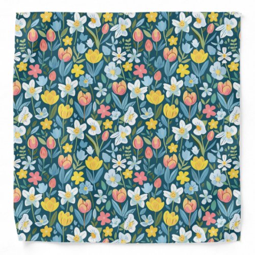 Vibrant Floral Medley Bandana