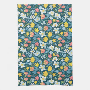 Vibrant Floral Medley Kitchen Towel