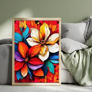 Vibrant Floral Mosaic Photo Print