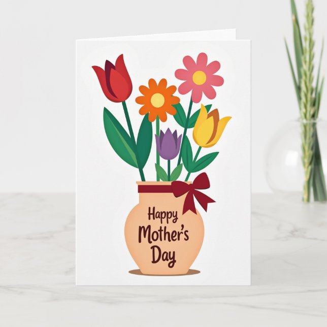 Vibrant Floral Mother Card (Front)