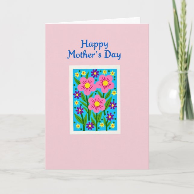 Vibrant Floral Mothers Card (Front)
