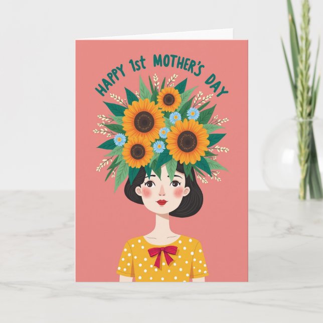Vibrant Floral Mothers Day Card (Front)