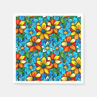 Vibrant Floral  Napkins