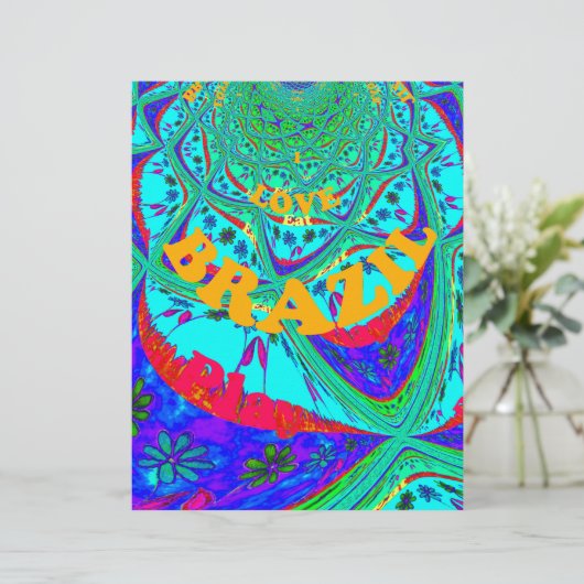 Vibrant Floral Pattern: A Brazilian Tribute. (Standing Front)