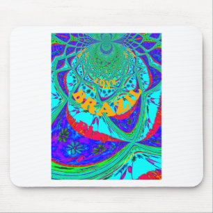 Vibrant Floral Pattern: Brazilian Tribute Eat Love Mouse Pad
