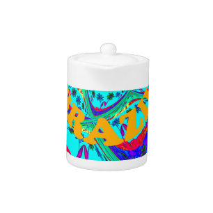 Vibrant Floral Pattern: Brazilian Tribute Eat Love Teapot