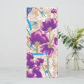 Vibrant floral pattern featuring purple and blue f (Standing Front)