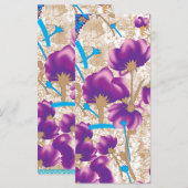 Vibrant floral pattern featuring purple and blue f (Front/Back)