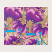 Vibrant floral pattern featuring purple and blue f (Outside Unfolded)